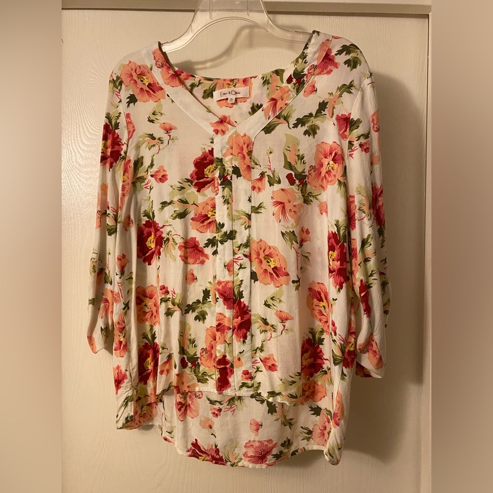 Cream Floral Blouse